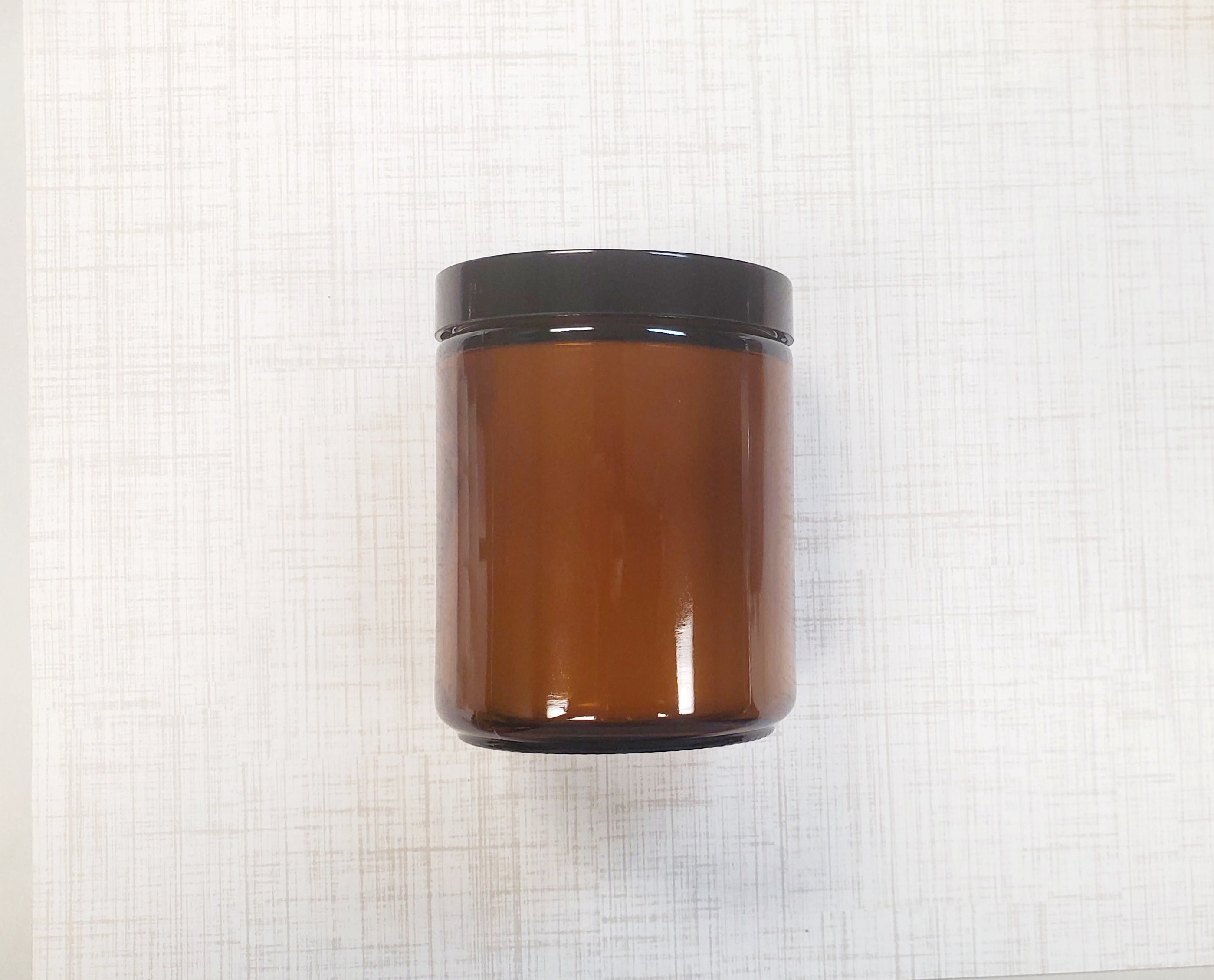 9 ounce - 12/ Wholesale in a Amber Jar units with lid/ $10.50