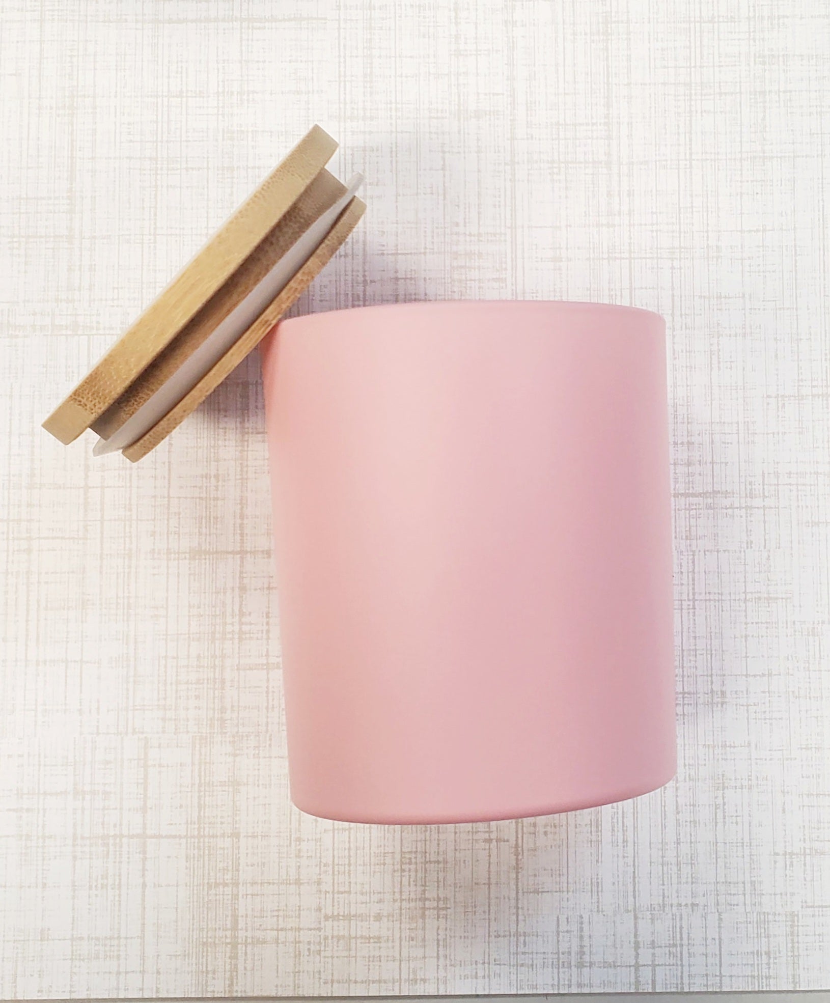 10 ounce - Pick 6/ Wholesale units in Pink with wood lid / Cancer Survivor - $14 each