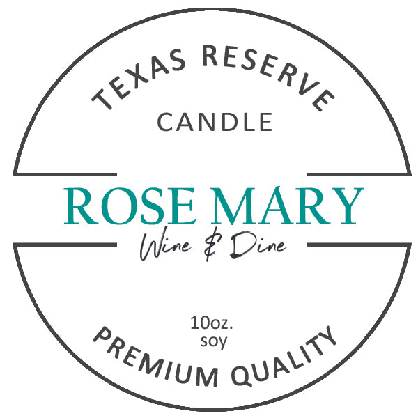 Texas Reserve Soy Candle /10 oz. Candle Rosemary & Rose